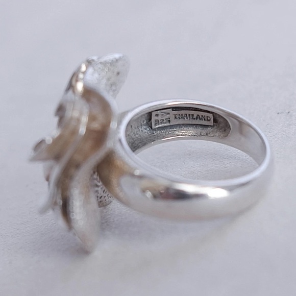Silpada Rare Vintage Solid Sterling Silver Flower Bloom Ring. Sz 8 - Picture 6 of 9